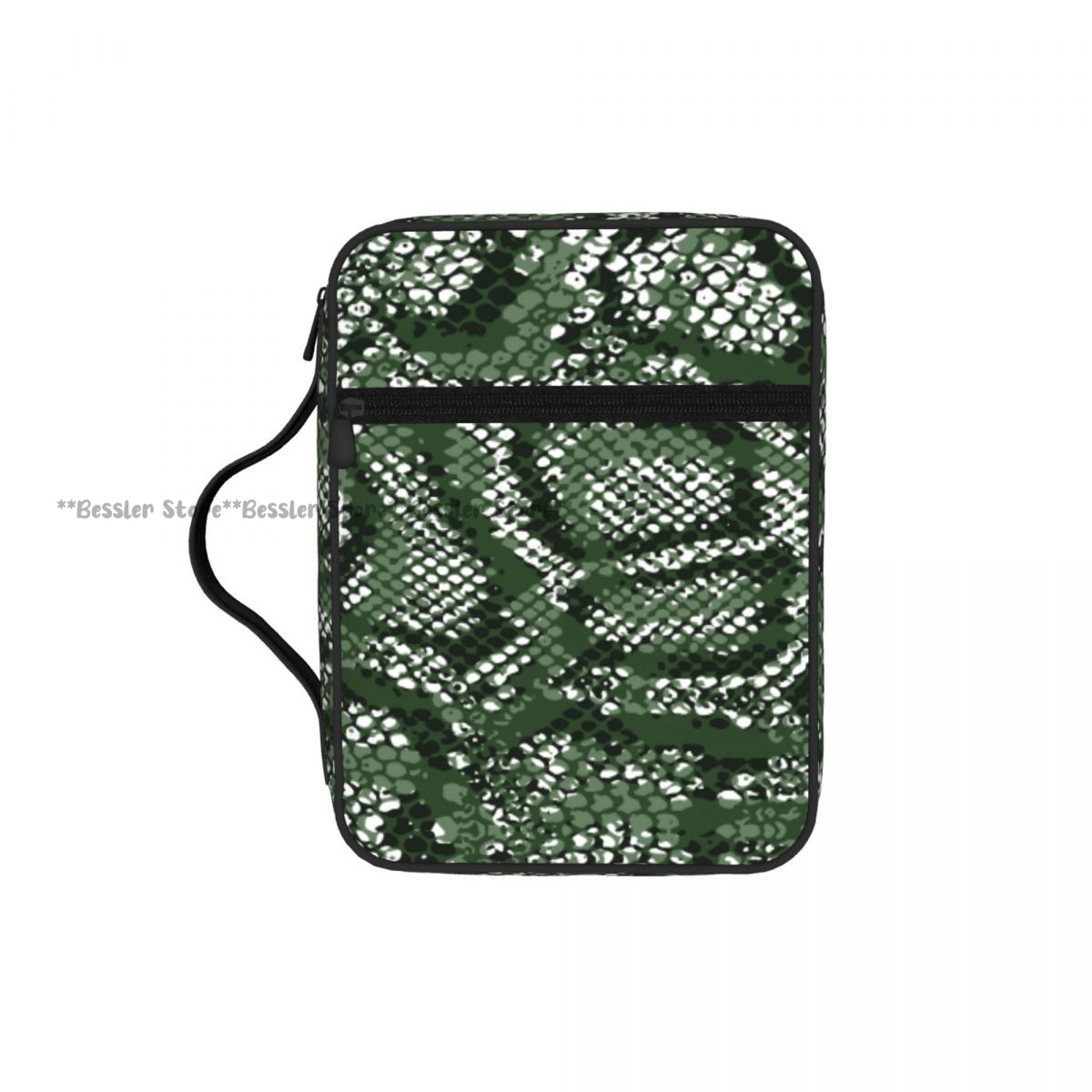 Handbags - Grüne Schlangenhaut-Muster Bibeltasche mit Reißverschluss und