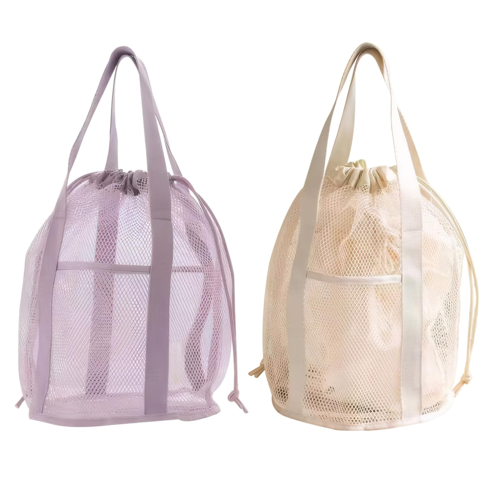 Cosmetic Bags - Reise-Kulturtasche aus Netzstoff, ausgehöhlt, faltbar, ultraleicht,