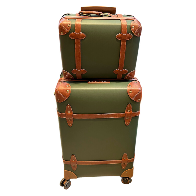 Retro Vintage Trunk Suitcase - Vintage-Koffer aus PU-Leder für Damen, Retro-Design,
