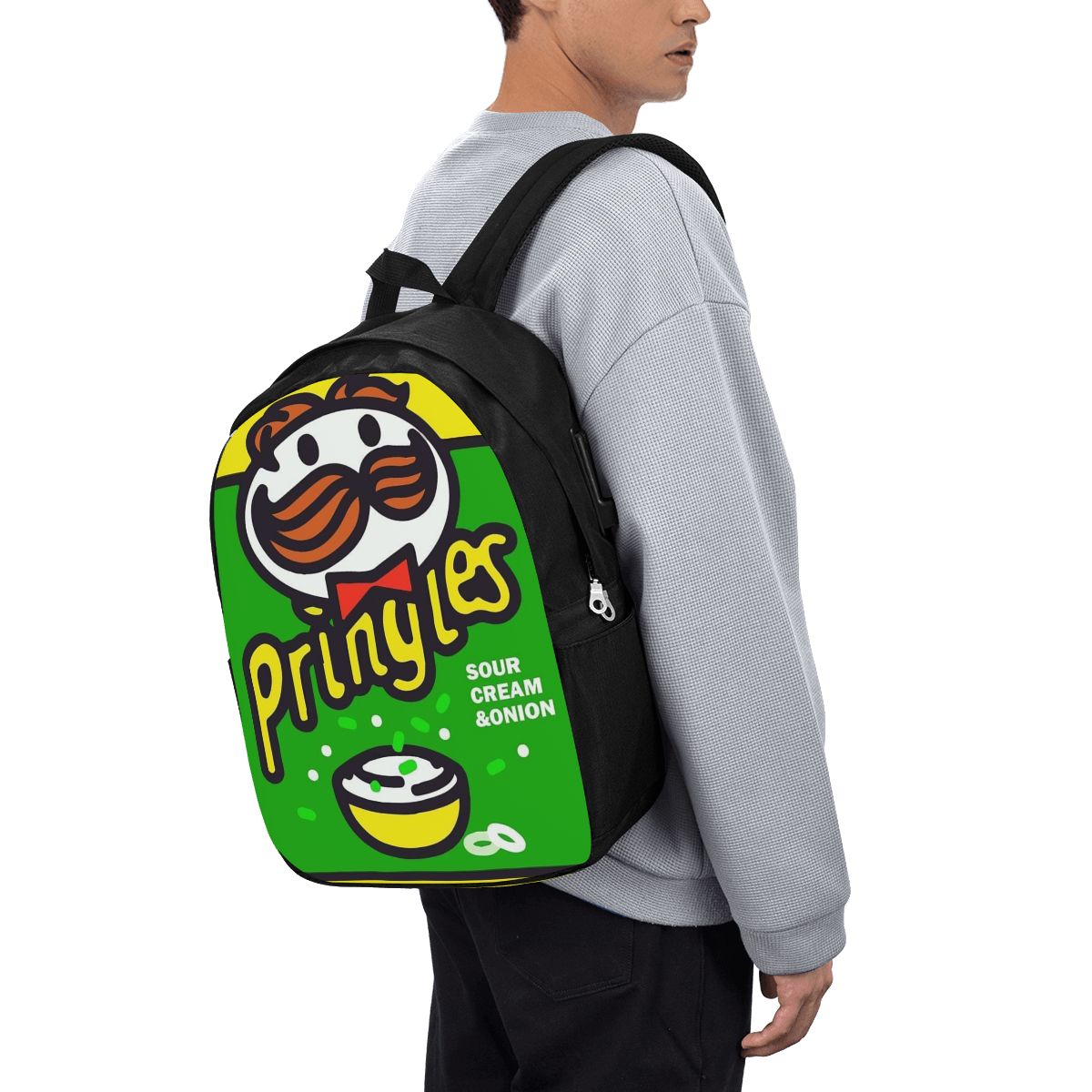 Travel Bags - Potato Crisps Chips Pringles Print Rucksack