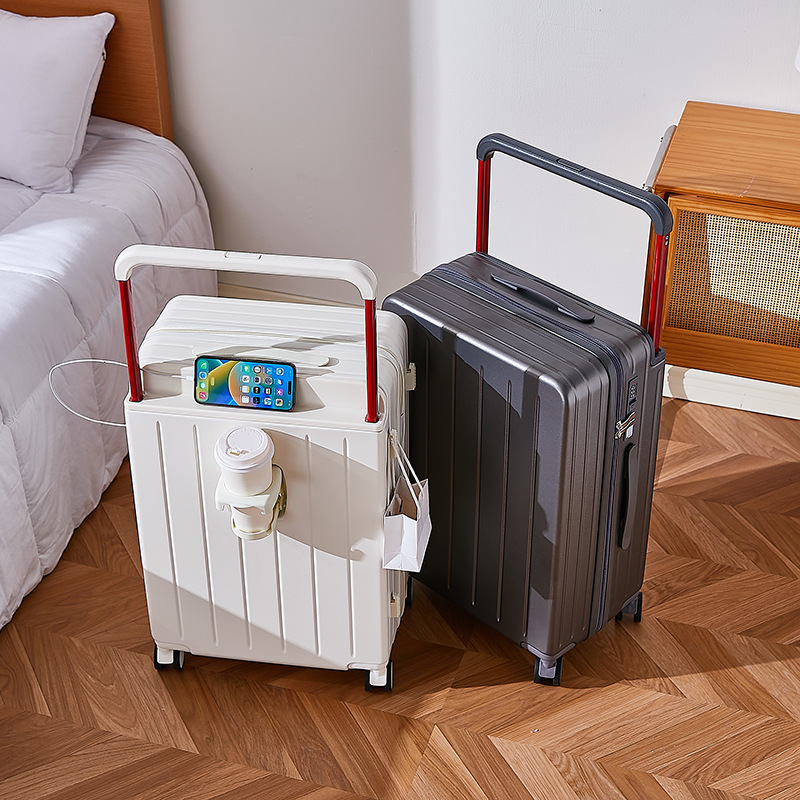 Spinner Wheel Rolling Suitcase 20 Inch - 20/24/26 Zoll breiter Reisekoffer mit Griff,
