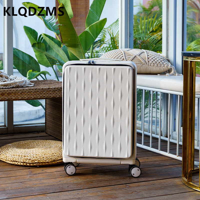 Front Opening Laptop Luggage 24 Inch - KLQDZMS Reisegepäck, vorne öffnender Laptop-Boarding-Koffer, 20