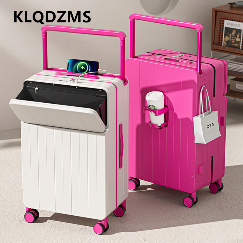 Front Opening Laptop Luggage 24 Inch - KLQDZMS Multifunktionaler Koffer mit Frontöffnung, Boardingbox,