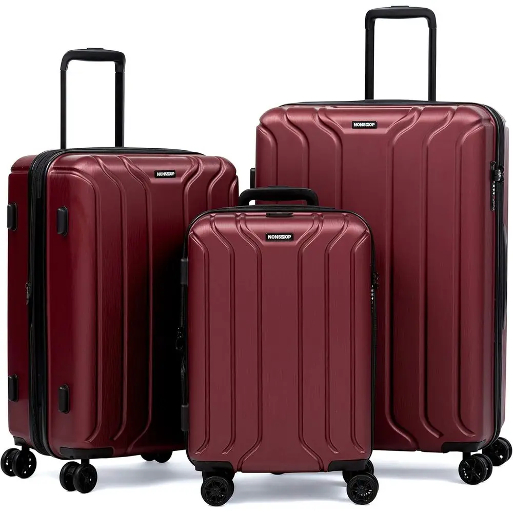 Expandable Hard Shell Luggage Set - Erweiterbares Spinner-Kofferset mit Hartschale, TSA-Schloss, USB-Anschlüssen