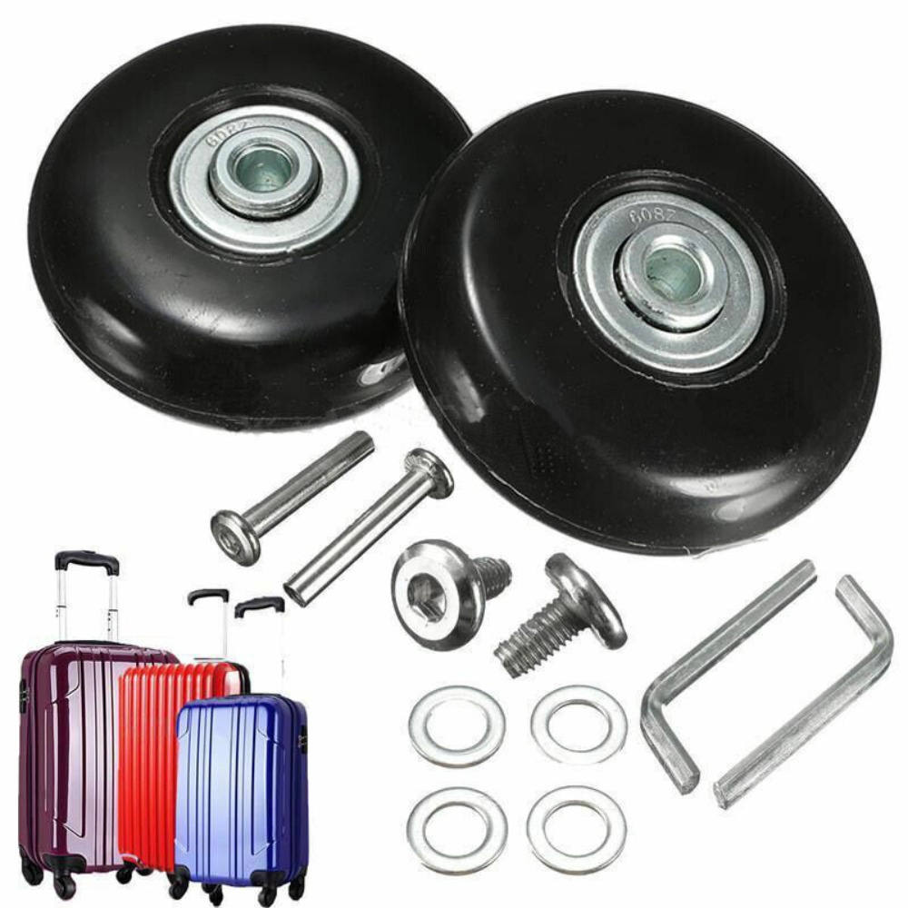 Silent Replacement Luggage Wheels - 2Pcs Ersetzen Räder Mit Schraube Für
