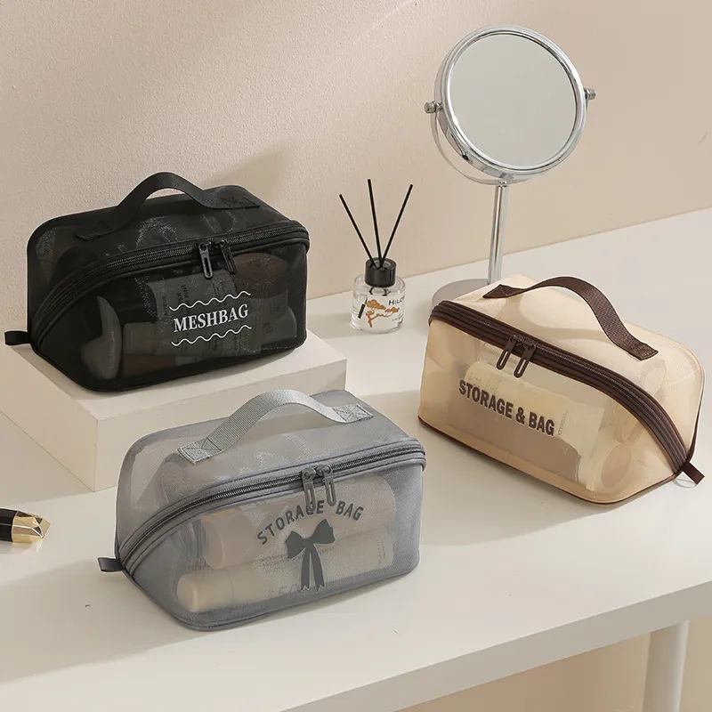 Cosmetic Bags - Kosmetiktasche mit großem Fassungsvermögen, atmungsaktives Netzgewebe,