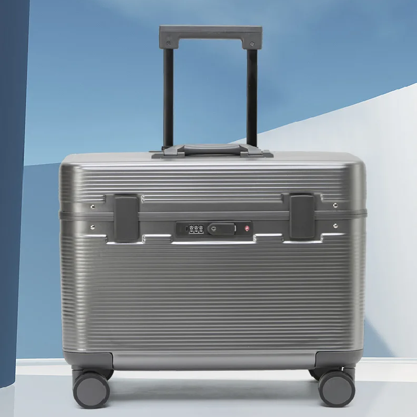Aluminum Frame Carry On Luggage - Bunnyfly Kapitän-Reisekoffer, kleiner Aluminiumrahmen, Fotografie-Trolley, 18