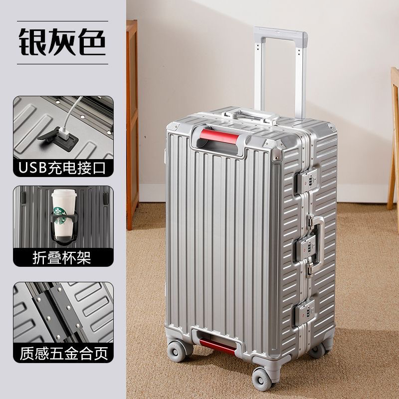 Aluminum Frame Carry On Luggage - Großer Reisekoffer mit Aluminiumrahmen Rollkoffer Trolley