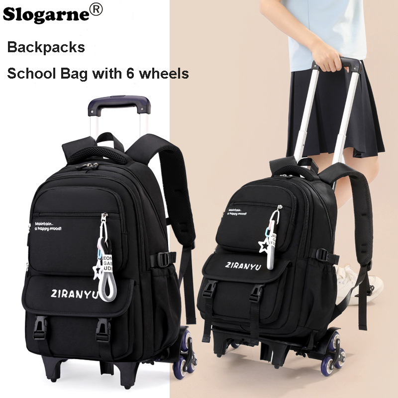 Foldable Rolling Luggage Bag - Schulrucksack mit Rollen für Kinder, 2026