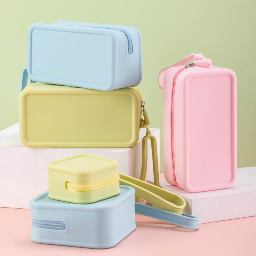 Cosmetic Bags - Tragbare Silikon-Geldbörse mit großem Fassungsvermögen, Reißverschluss,