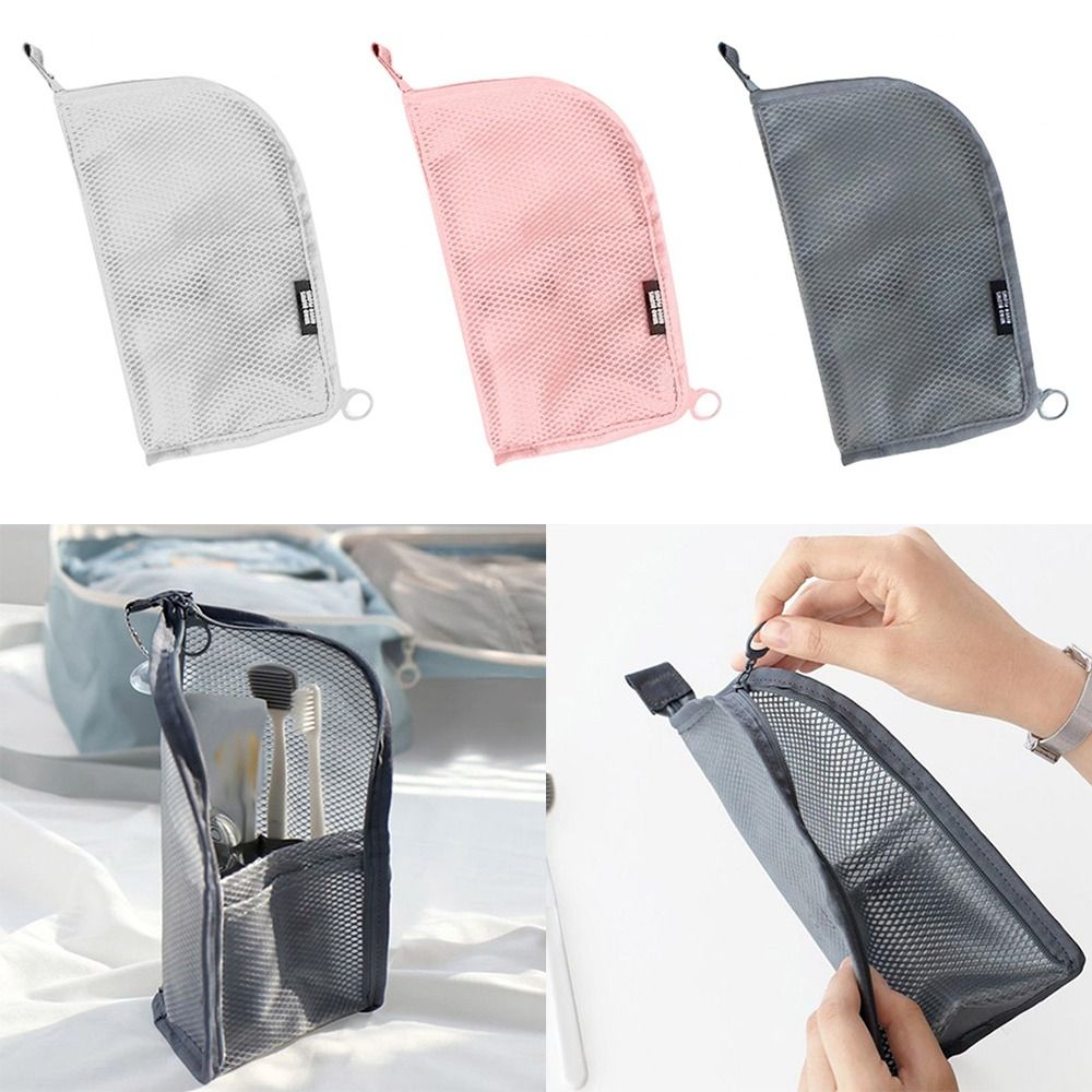 Cosmetic Bags - Tragbare Kosmetiktasche mit Netz und Reißverschluss,