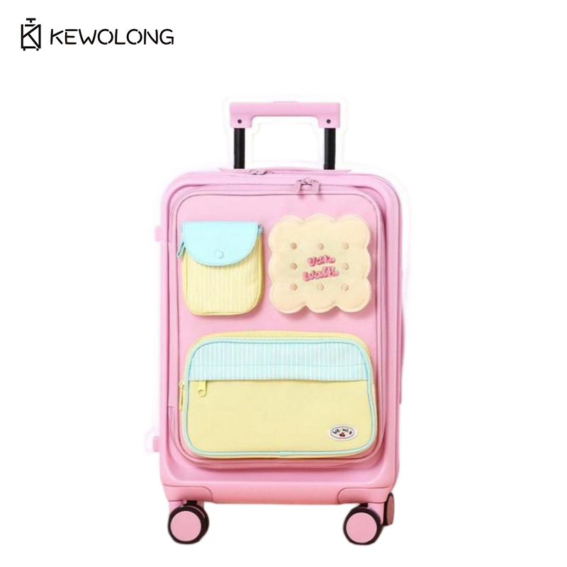 Spinner Wheel Rolling Suitcase 20 Inch - 20 Zoll Niedlicher Koffer mit Frontöffnung,