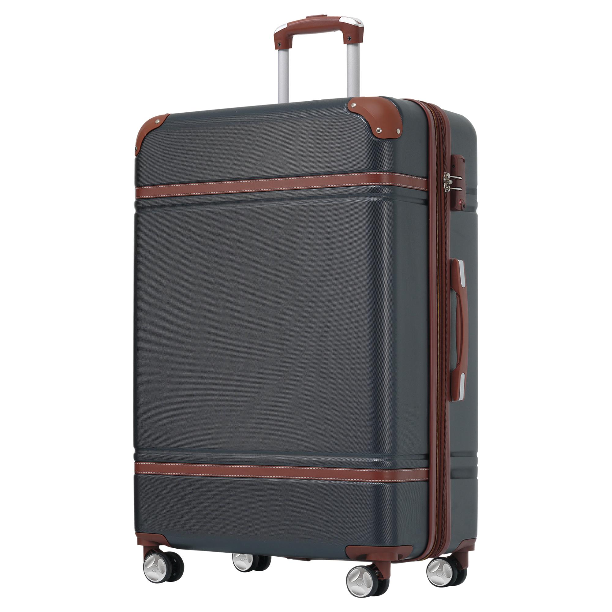 Expandable Hard Shell Luggage Set - 28 Zoll Erweiterbares Hartschalen-Kofferset ABS-Spinnerräder TSA-Schloss