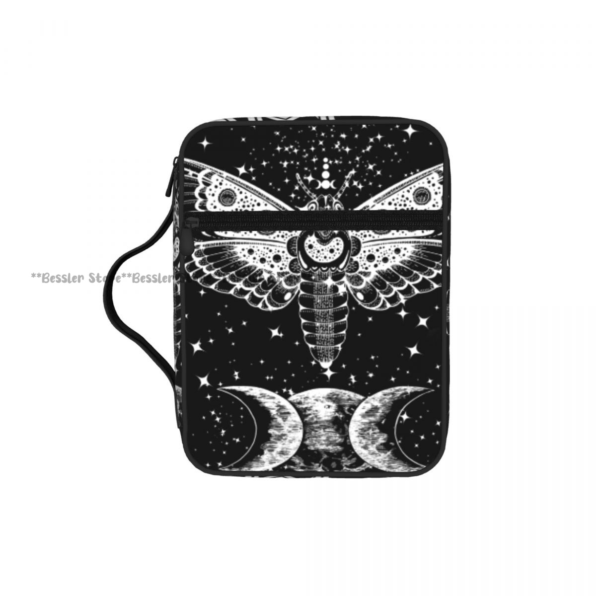 Handbags - Dreifach-Mond Schmetterlingsgöttin Wicca-Kunst Bibeltasche mit Reißverschluss