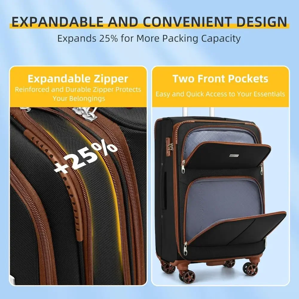 5-teiliges Erweiterbares Koffe – Expandable Hard Shell Luggage Set Bewertung und Preis