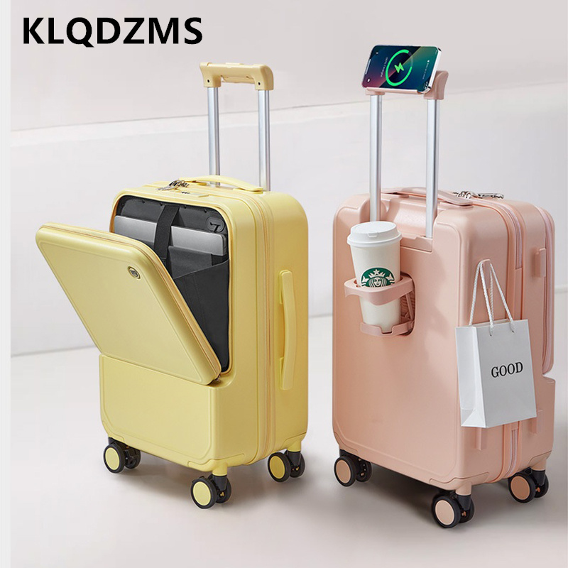 KLQDZMS Koffer mit Aluminiumra – Front Opening Laptop Luggage 24 Inch Bewertung und Preis