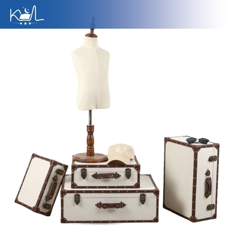 Vintage Leinen-Aufbewahrungstr – Retro Vintage Trunk Suitcase Bewertung und Preis