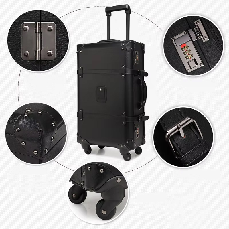 Neue Retro Roll Gepäck Spinner – Retro Vintage Trunk Suitcase Bewertung und Preis