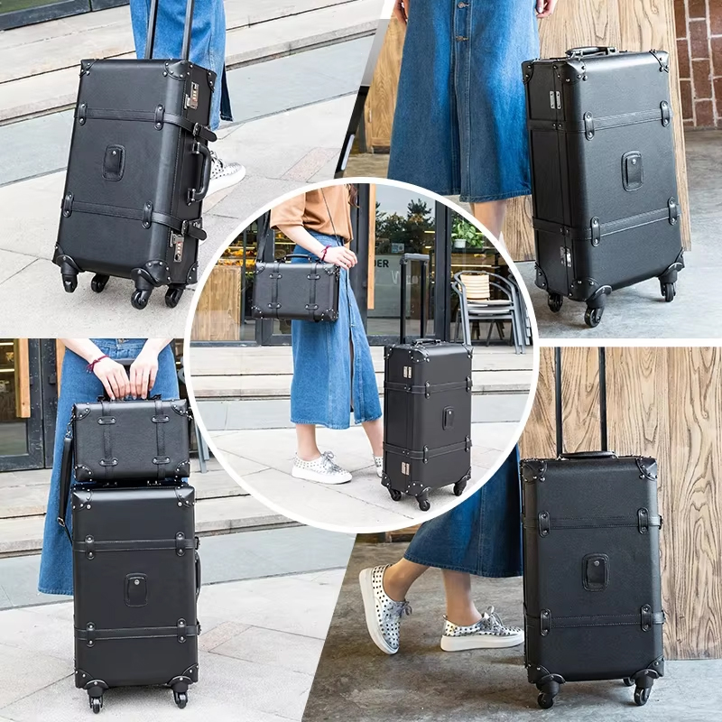 Neue Retro Roll Gepäck Spinner – Retro Vintage Trunk Suitcase Bewertung und Preis