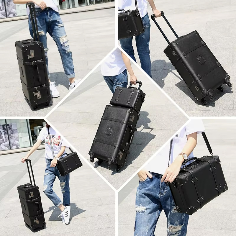 Neue Retro Roll Gepäck Spinner – Retro Vintage Trunk Suitcase Bewertung und Preis