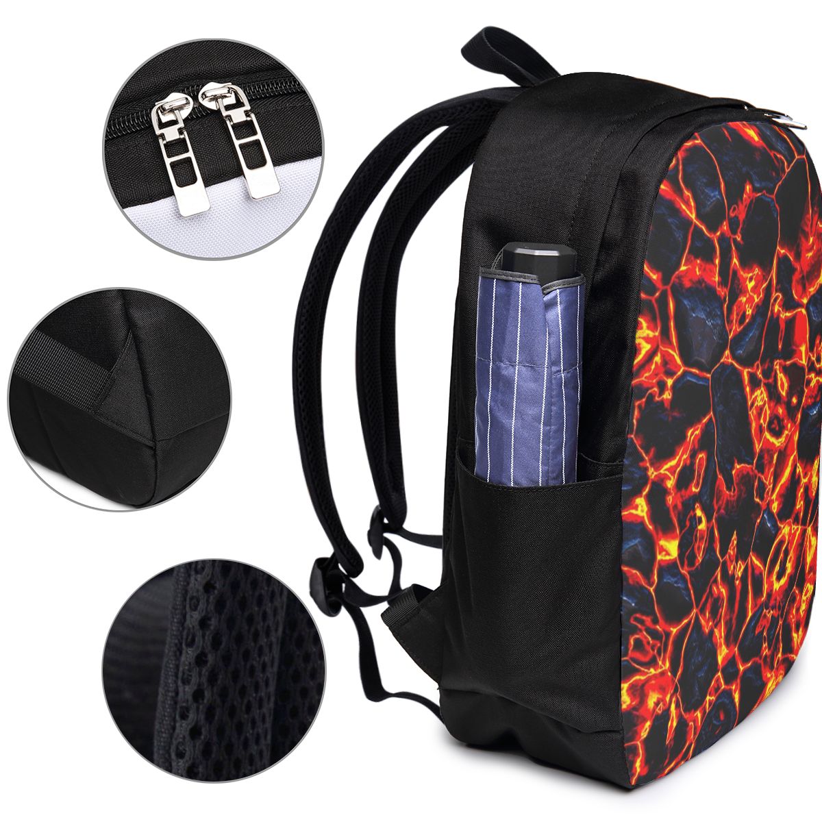 Magma-Vulkan-Lava-Feuer-Rucksa – Travel Bags Bewertung und Preis