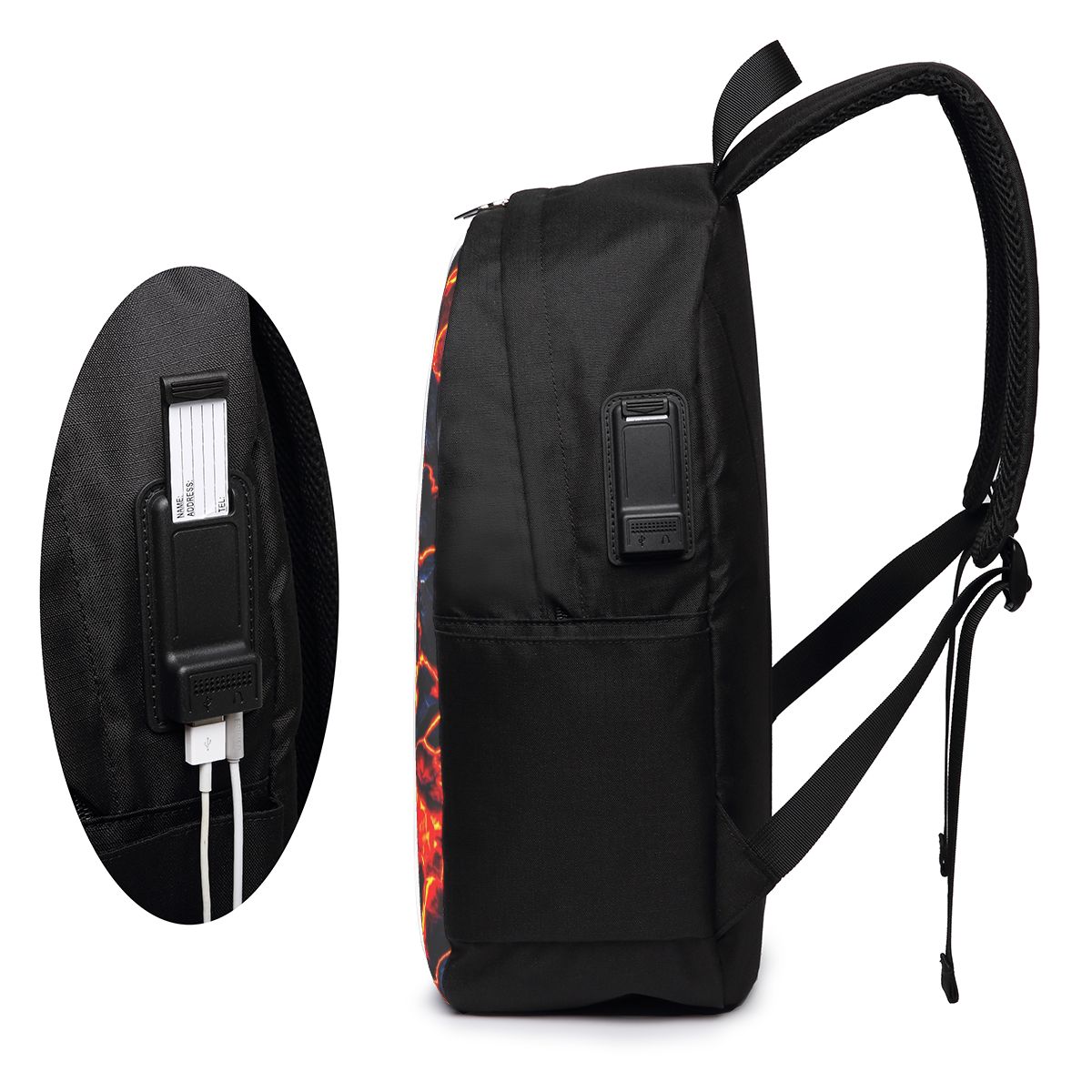 Magma-Vulkan-Lava-Feuer-Rucksa – Travel Bags Bewertung und Preis