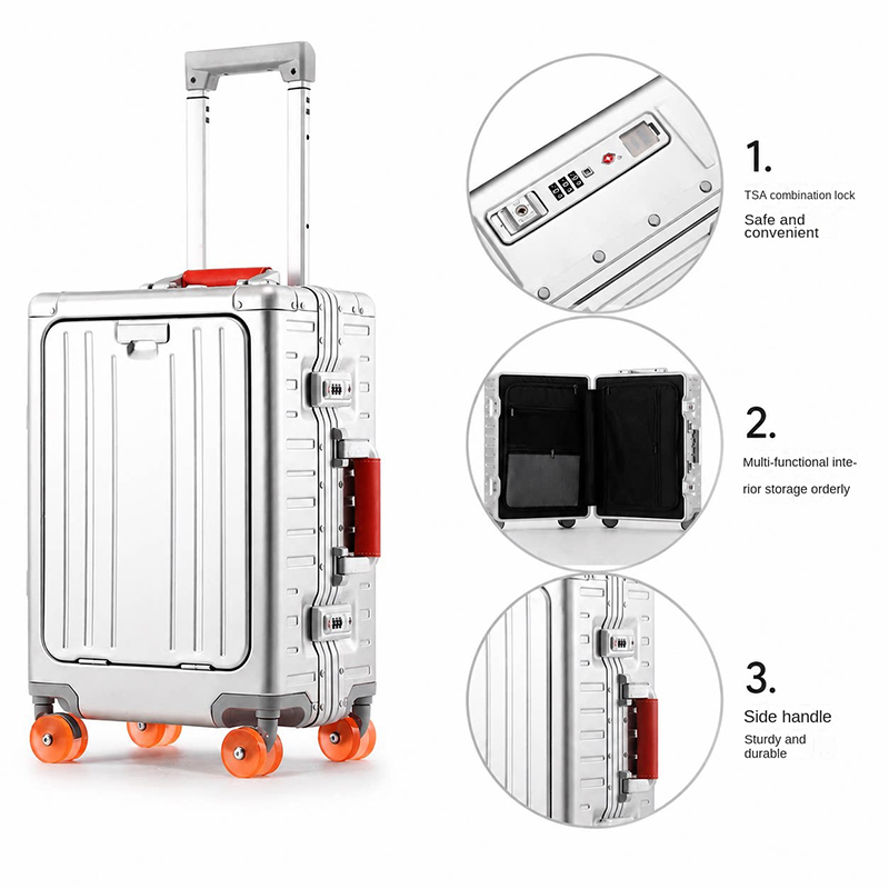 Koffer aus Aluminium-Magnesium – Front Opening Laptop Luggage 24 Inch Bewertung und Preis