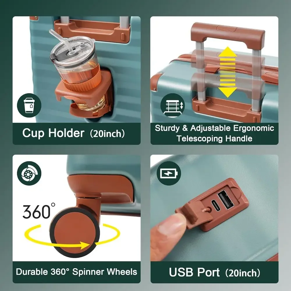 5-teiliges Erweiterbares Harts – Expandable Hard Shell Luggage Set Bewertung und Preis