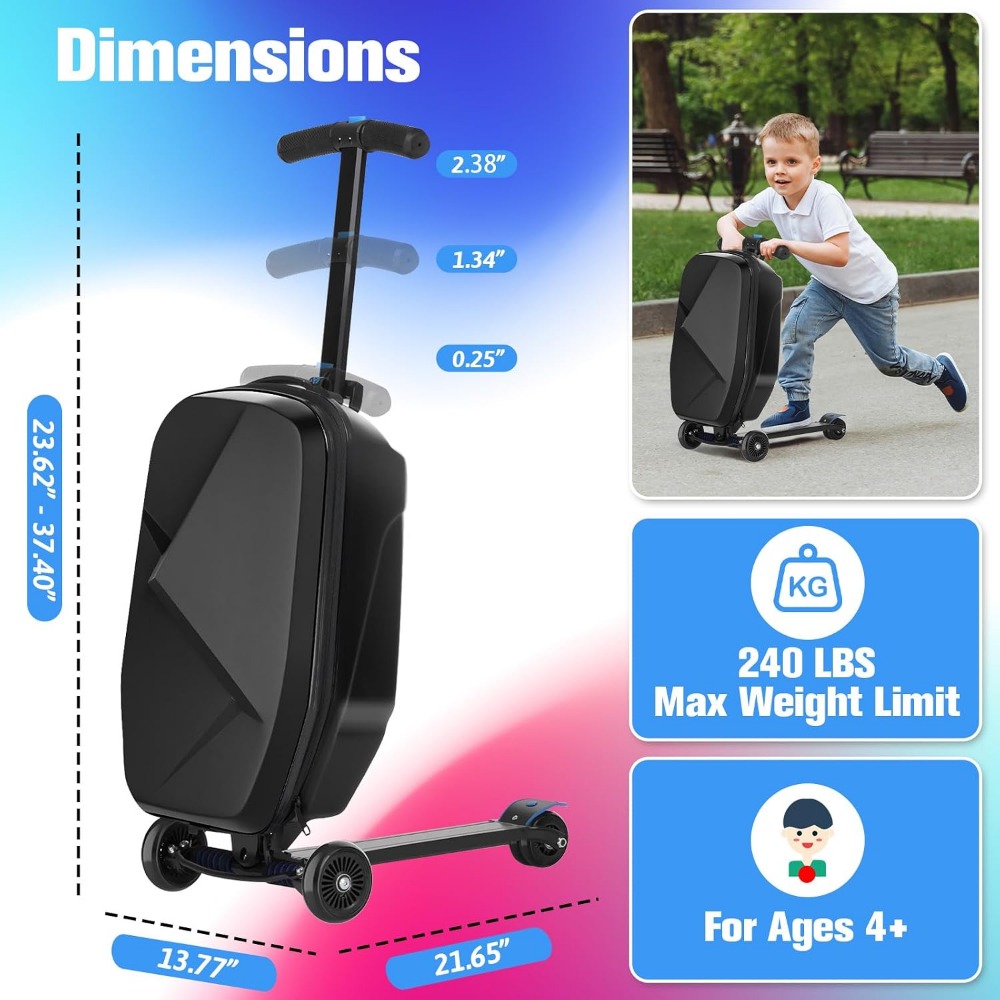 Scooter-Koffer für Kinder: Lei – Kids Ride On Suitcase Scooter Bewertung und Preis