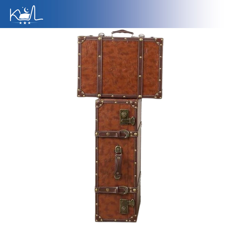 Vintage Brauner Dekorativer Ko – Retro Vintage Trunk Suitcase Bewertung und Preis