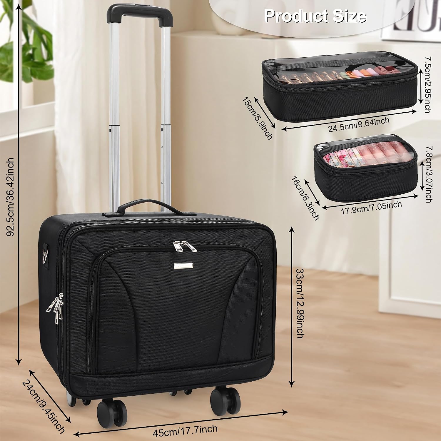 Extragroßer Rollender Make-up- – Travel Bags Bewertung und Preis