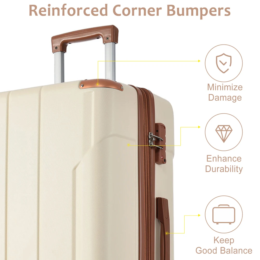 Hartschalen-ABS-Kofferset 2-te – Expandable Hard Shell Luggage Set Bewertung und Preis