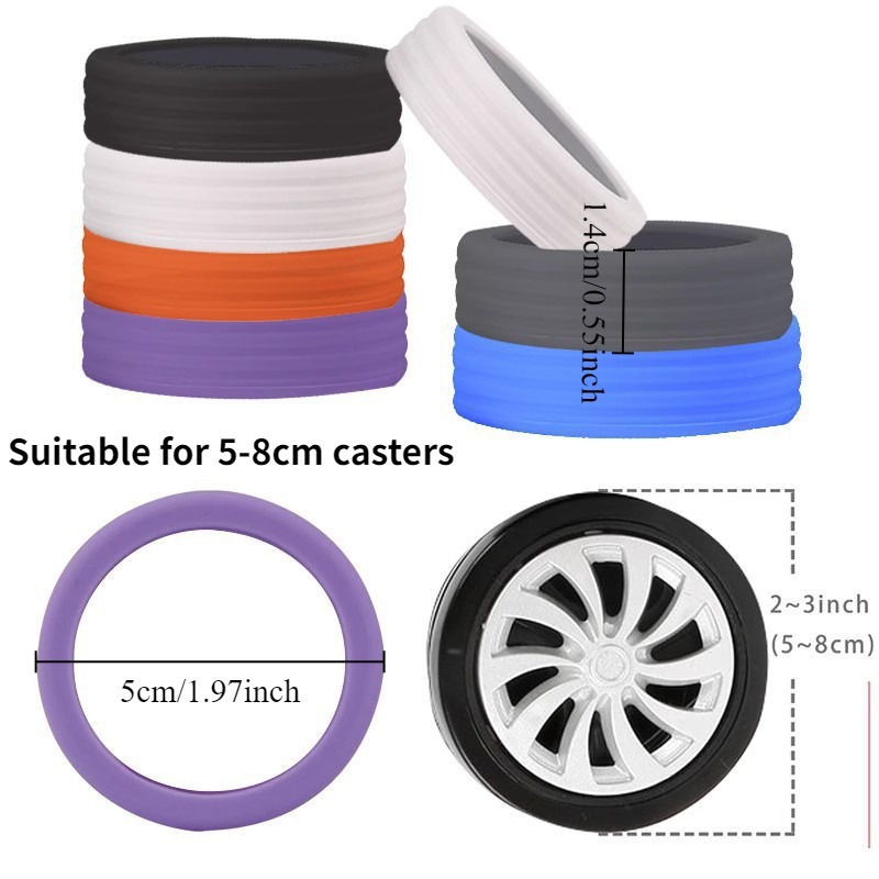 8 Stück Geräuschlose Gummi-Rol – Silent Replacement Luggage Wheels Bewertung und Preis