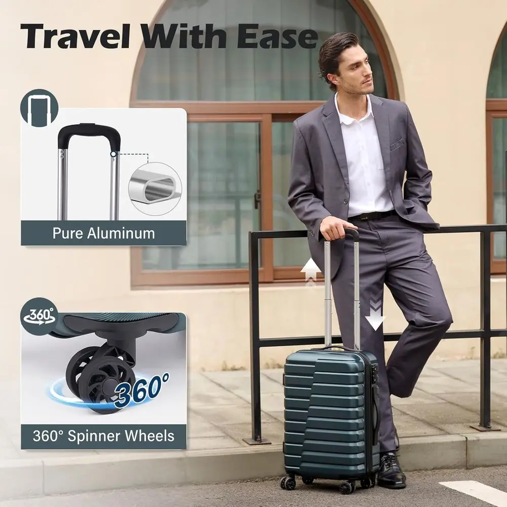 3-teiliges Hartschalen-Spinner – Expandable Hard Shell Luggage Set Bewertung und Preis