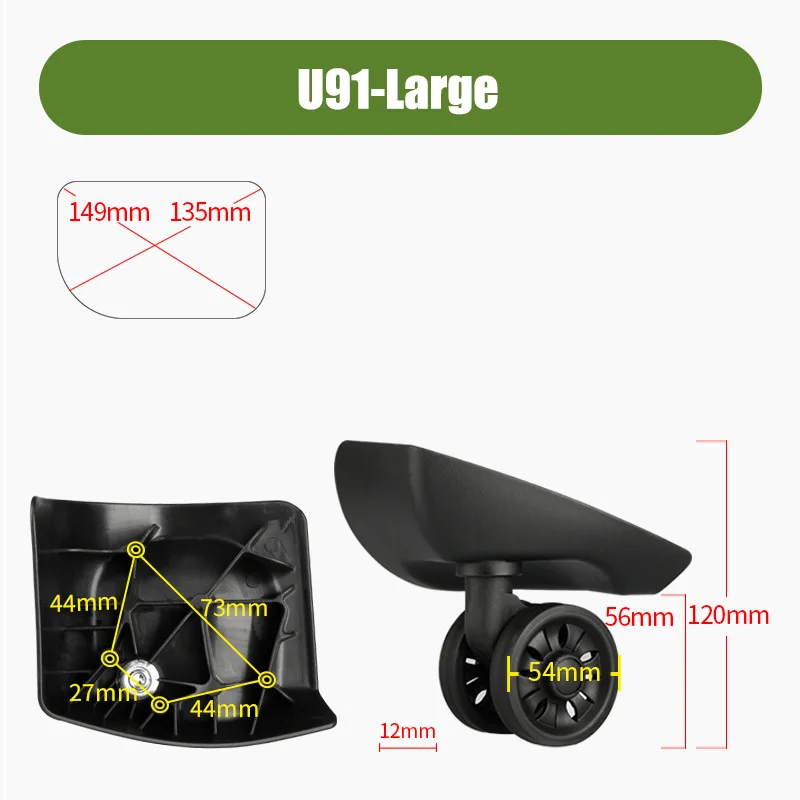 Für das Gepäck der Samsontie U – Silent Replacement Luggage Wheels Bewertung und Preis