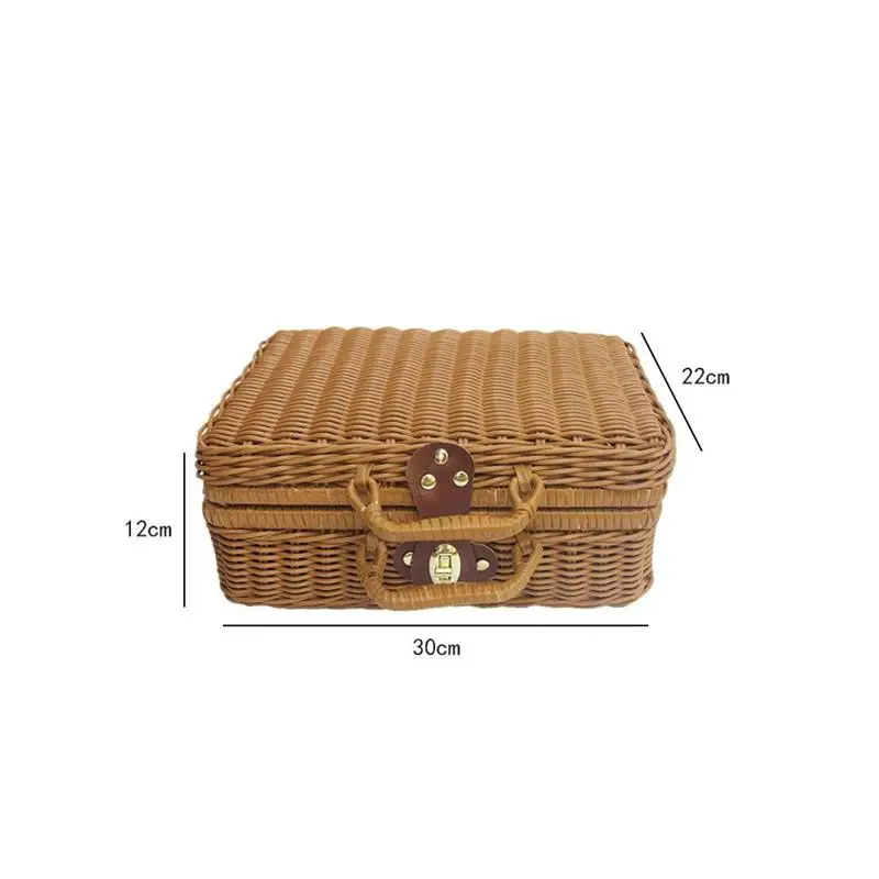 Korb Rattan Korb Koffer Koffer – Retro Vintage Trunk Suitcase Bewertung und Preis