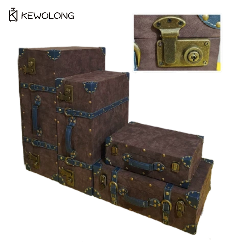 Vintage Lederkoffer-Aufbewahru – Retro Vintage Trunk Suitcase Bewertung und Preis
