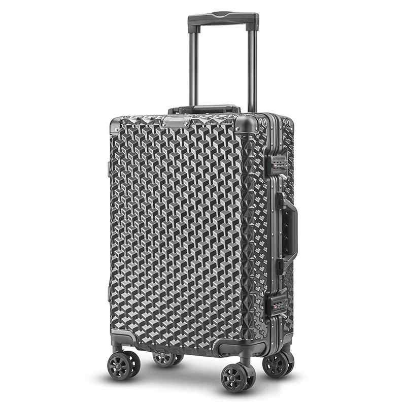 Neuer Reisekoffer, Passwortbox – Aluminum Frame Carry On Luggage Bewertung und Preis