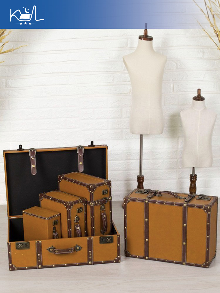 Vintage Orange Dekorativer Kof – Retro Vintage Trunk Suitcase Bewertung und Preis