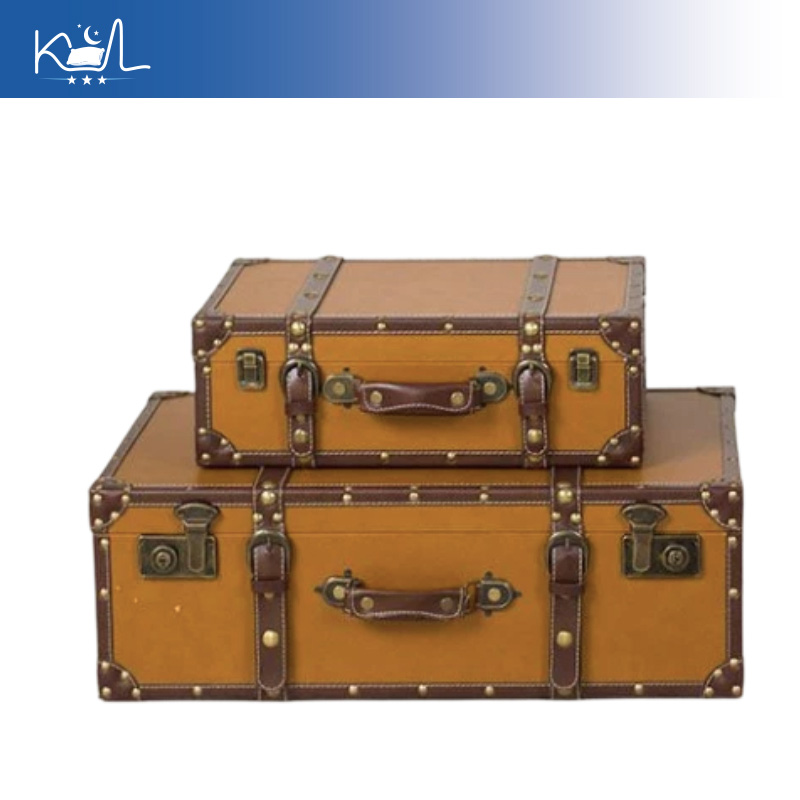 Vintage Orange Dekorativer Kof – Retro Vintage Trunk Suitcase Bewertung und Preis