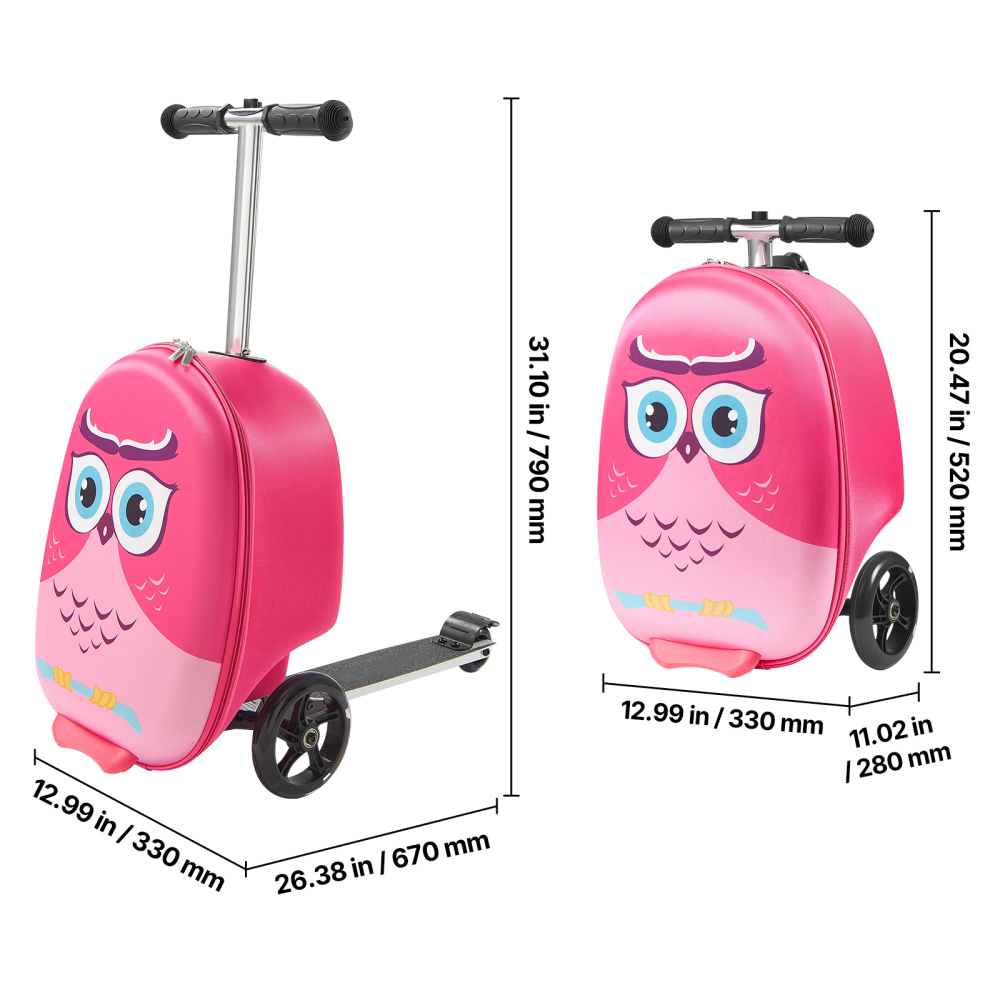 20 Zoll Kinder-Rollkoffer, Ros – Kids Ride On Suitcase Scooter Bewertung und Preis
