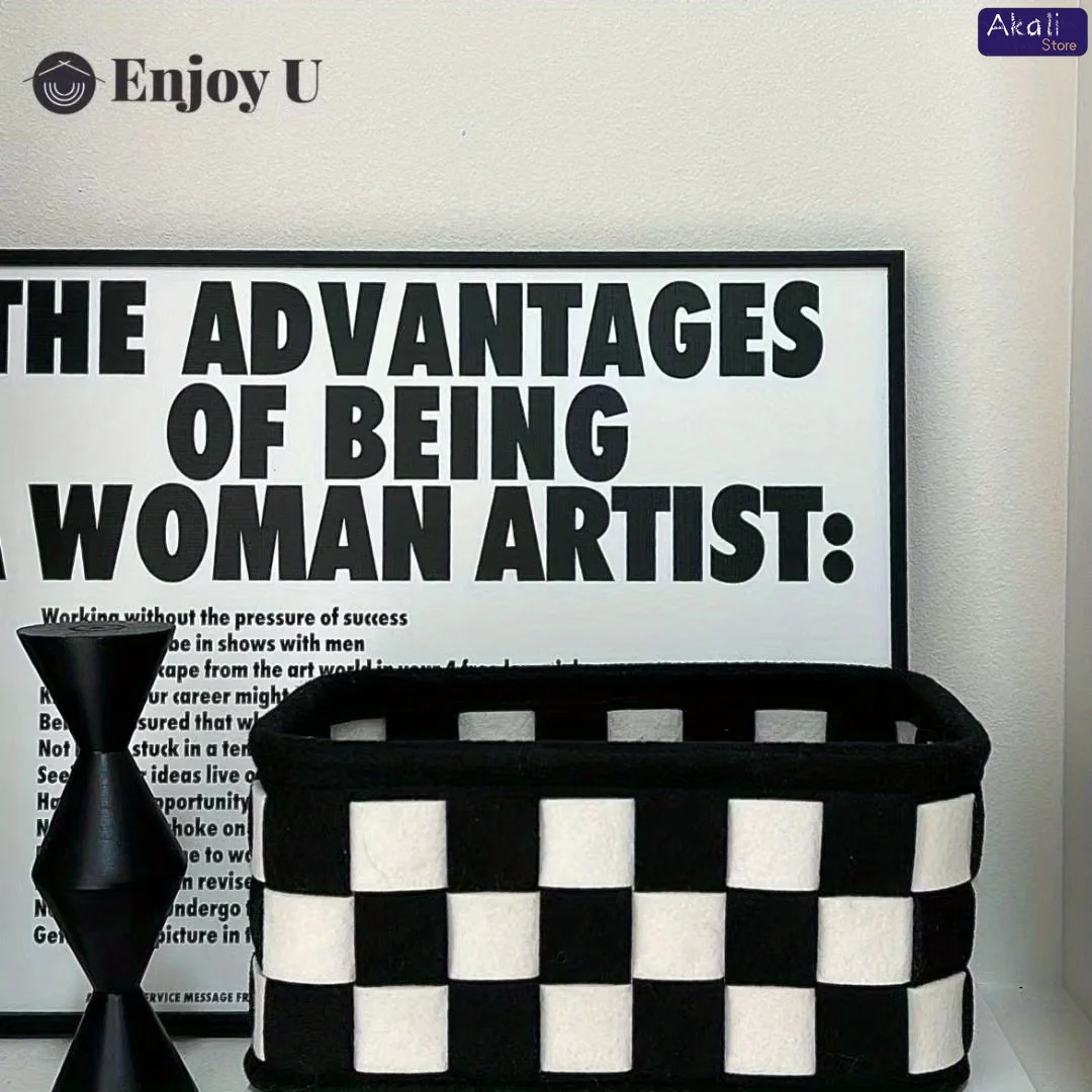 2026 Schwarz-Weiß Karierter Au – Cosmetic Bags Bewertung und Preis