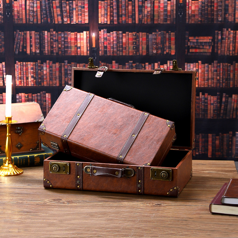 Vintage-Koffer aus Holz, multi – Retro Vintage Trunk Suitcase Bewertung und Preis