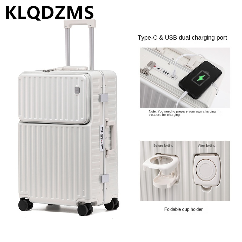 KLQDZMS Handgepäck-Reisekoffer – Front Opening Laptop Luggage 24 Inch Bewertung und Preis